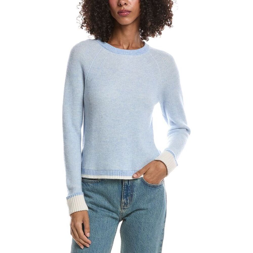 Brodie Cashmere Womens Irene Cashmere Sweater, Blue